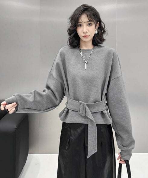 Belt Short Sweatshirt